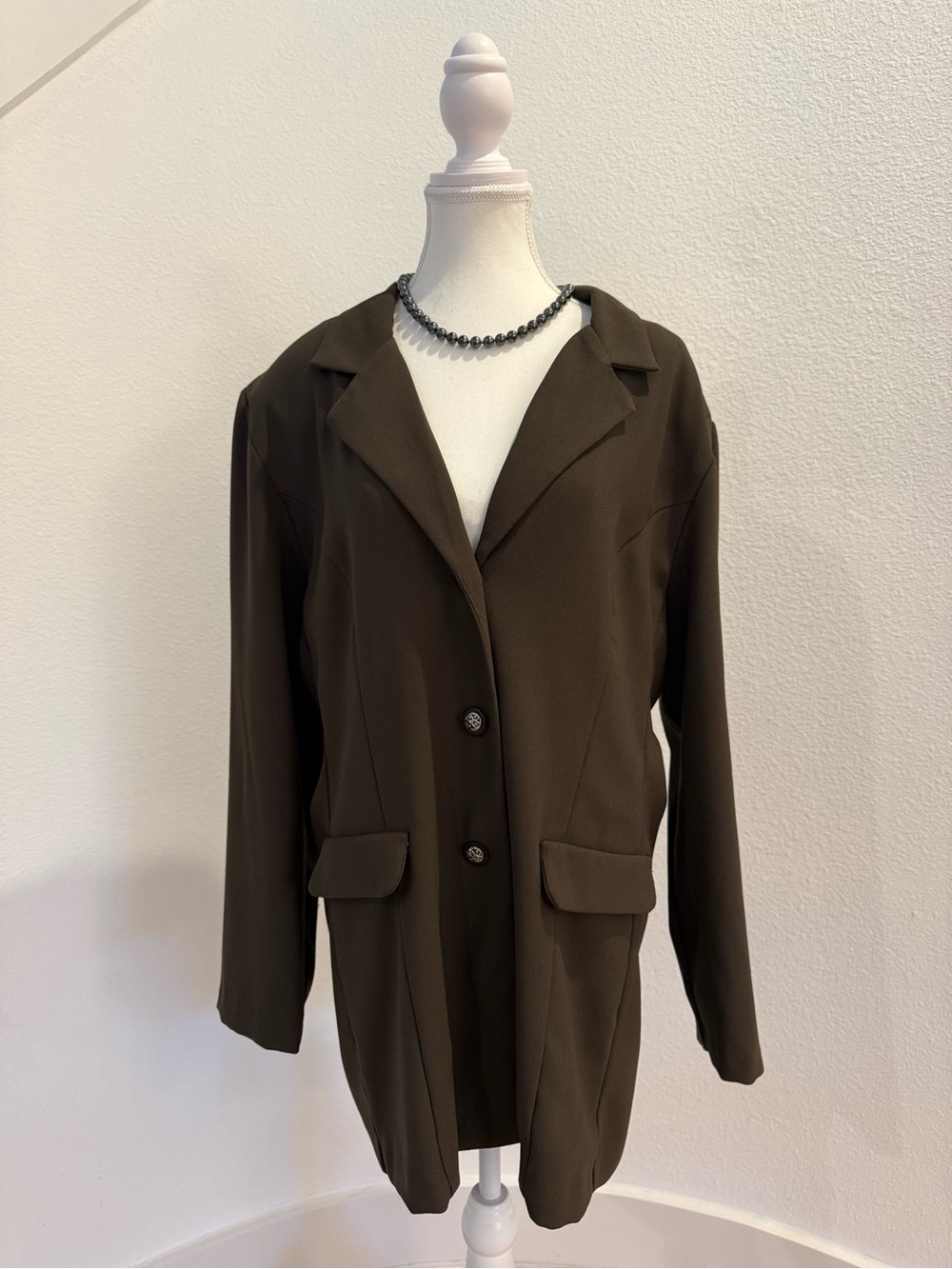 VTG R&K Originals Olive Green Long Blazer Jacket